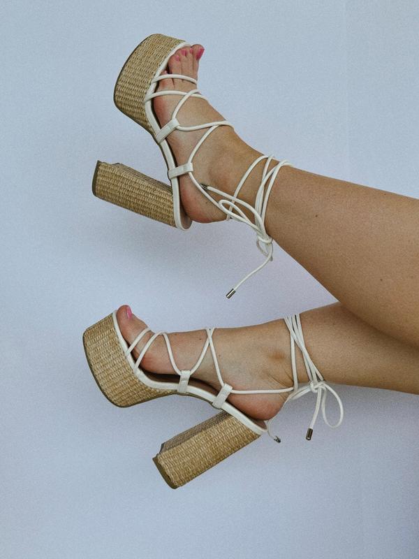 Sienna Platform Heels - White