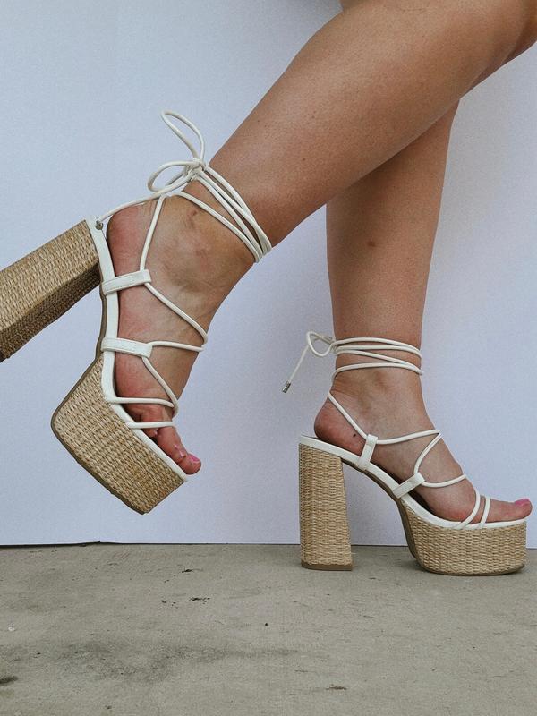 Sienna Platform Heels - White