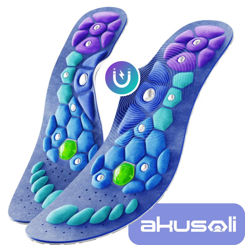 Akusoli | Shock Absorbing Insoles for All Day | Comfort Arch Support | Premium Materials | Fits for All Shoes Footwear Foam