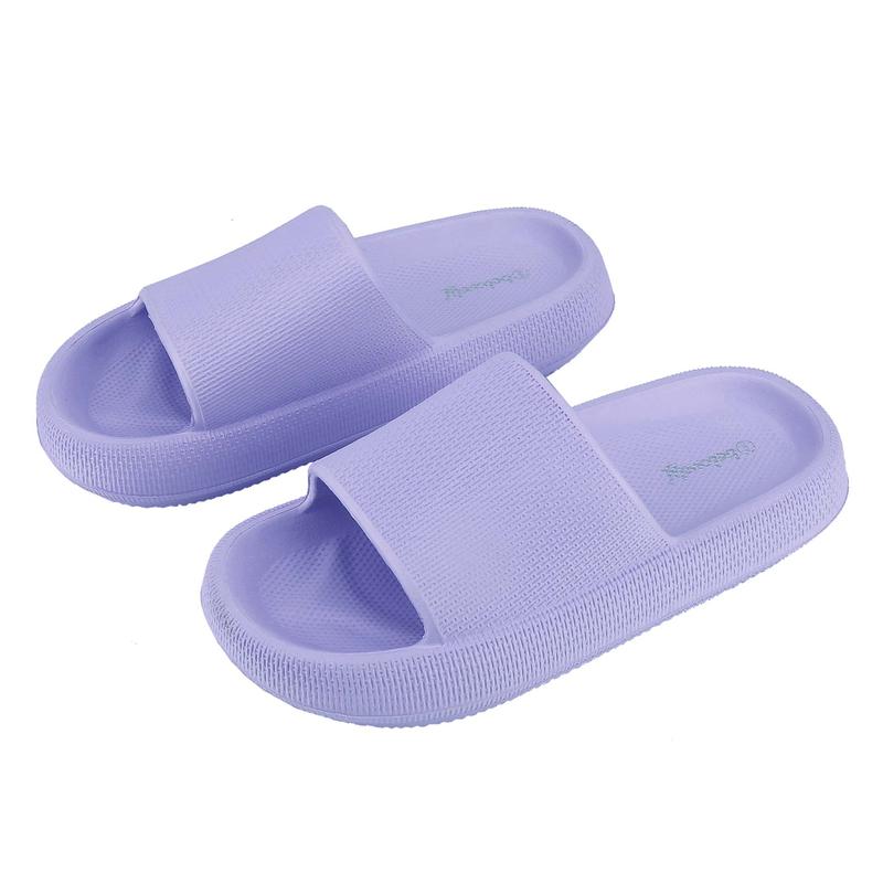 Pillow Slippers Non Slip Quick Drying Shower Slides Bathroom Sandals | Ultra Cushion  Thick Sole Women Shoe Walking Shoes Flipflop Footwear Girl Comfort Onyx showershoes