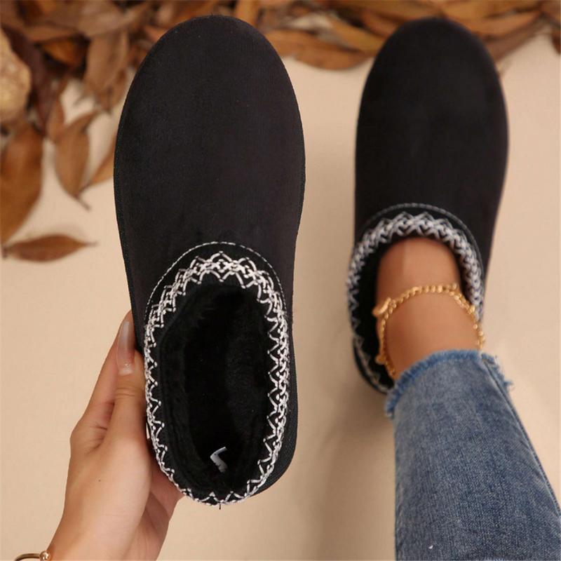 Women's Slippers Platform Mini Boots Anti-Slip Boot For Outdoor Short Ankle Boot Fur Fleece Lined Sneakers House slippers