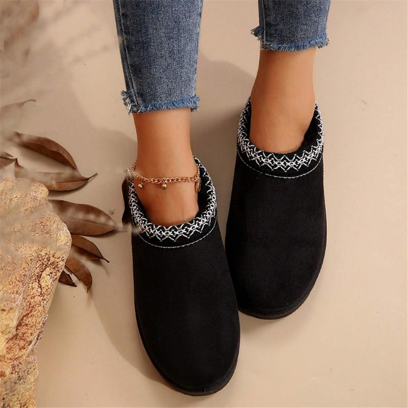 Women's Slippers Platform Mini Boots Anti-Slip Boot For Outdoor Short Ankle Boot Fur Fleece Lined Sneakers House slippers