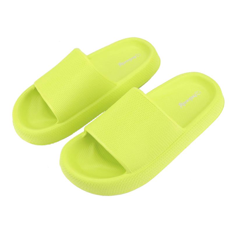 Pillow Slippers Non Slip Quick Drying Shower Slides Bathroom Sandals | Ultra Cushion  Thick Sole Women Shoe Walking Shoes Flipflop Footwear Girl Comfort Onyx showershoes