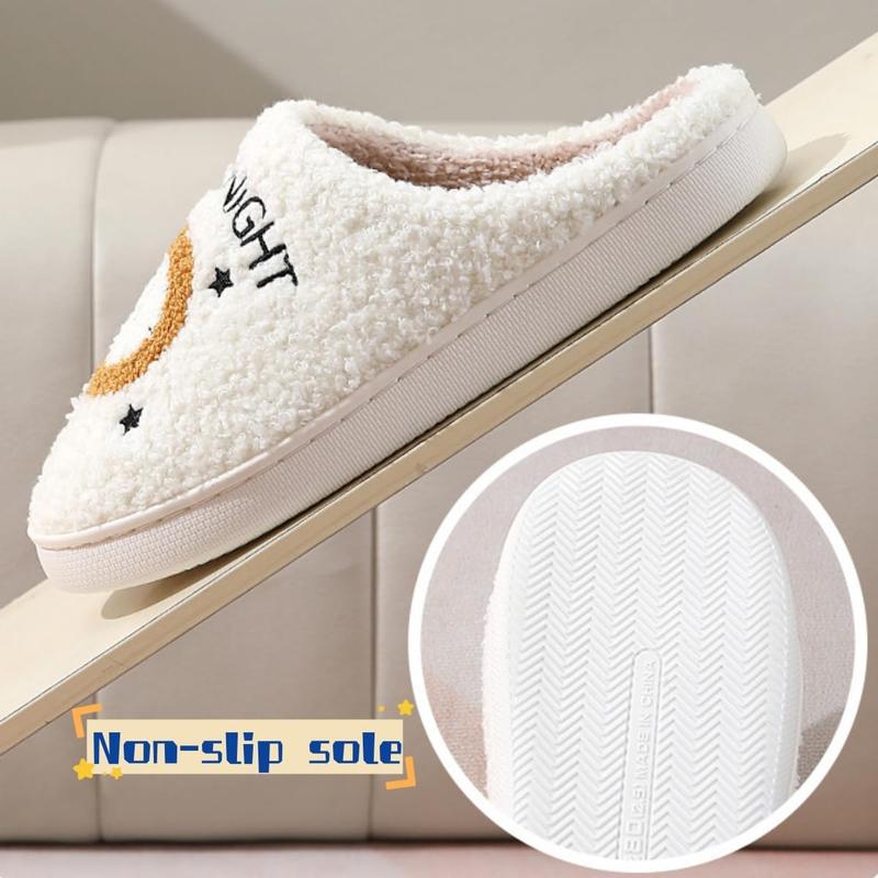 Slippers for Women House Indoor Meet Me at Midnight Fuzzy Slippers Warm Cozy Couple Indoor Outdoor House Shoes winter slippers