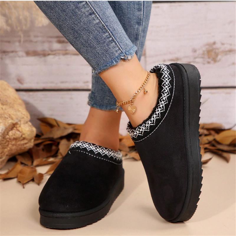 Women's Slippers Platform Mini Boots Anti-Slip Boot For Outdoor Short Ankle Boot Fur Fleece Lined Sneakers House slippers