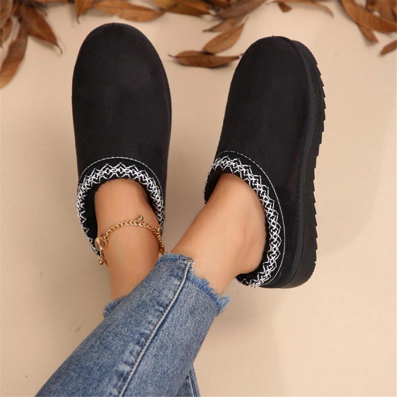 Women's Slippers Platform Mini Boots Anti-Slip Boot For Outdoor Short Ankle Boot Fur Fleece Lined Sneakers House slippers