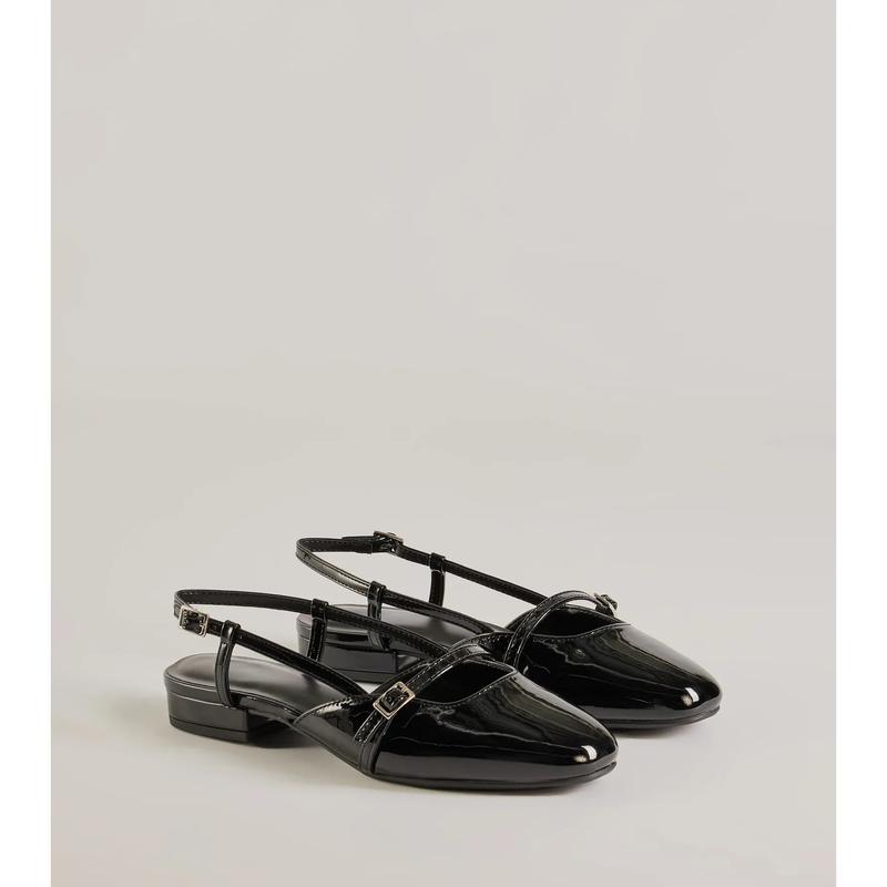 The Classic Faux Patent Leather Mary Jane Flats