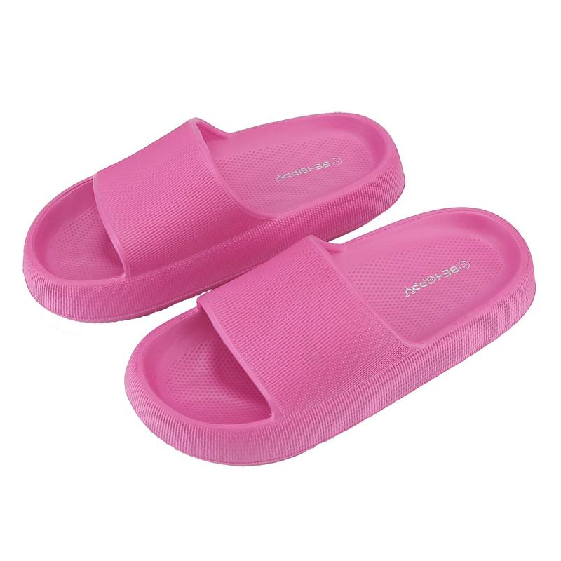 Pillow Slippers Non Slip Quick Drying Shower Slides Bathroom Sandals | Ultra Cushion  Thick Sole Women Shoe Walking Shoes Flipflop Footwear Girl Comfort Onyx showershoes