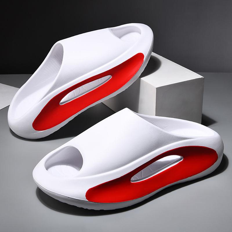 Men's Color Block Slides Casual Lightweight Non Slip Slippers Open Toe Shoes For Indoor Outdoor Beach Shower Spring And Summer