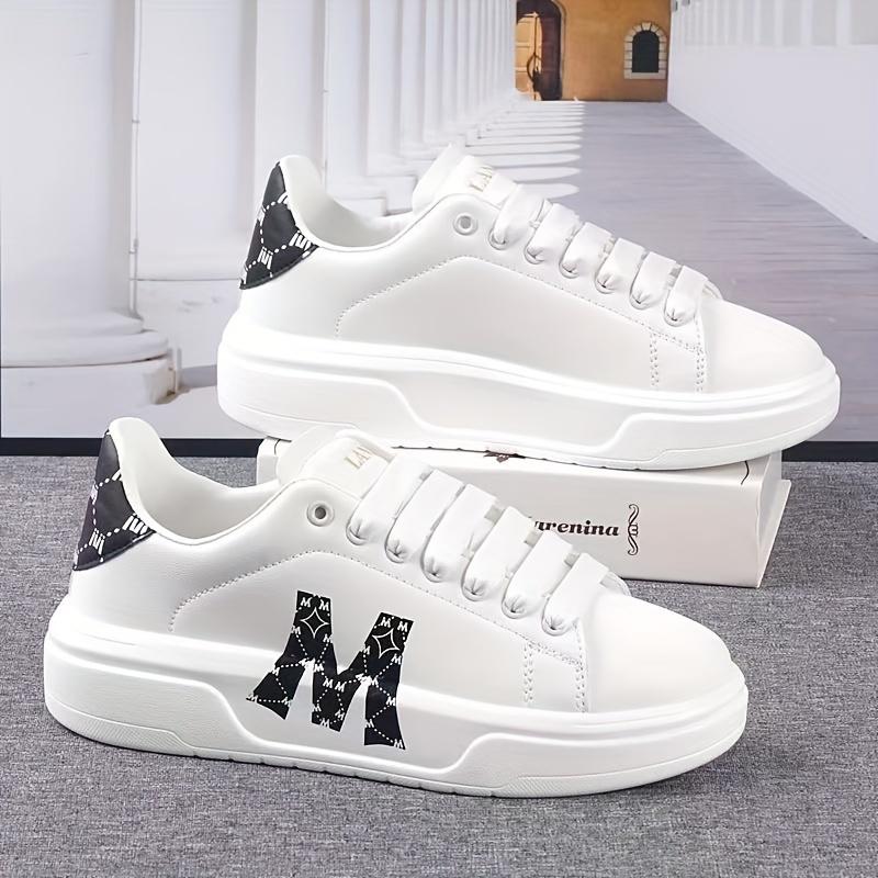 Men's Classic Low Top Sneaker-Casual All Season Lace Loop, Solid Color PU Upper, Comfortable Cloth Insole, Wear-Resistant PVC Shoe Sole-Retro Fashion Platform Sneaker, Suitable for Daily Wear