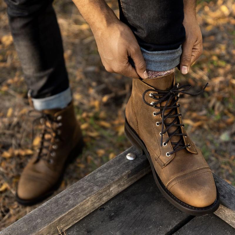 Thursday Boots Men's Captain Lace-Up Boot In Burnt Copper Leather