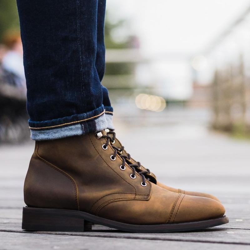 Thursday Boots Men's Captain Lace-Up Boot In Burnt Copper Leather