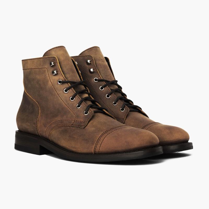 Thursday Boots Men's Captain Lace-Up Boot In Burnt Copper Leather