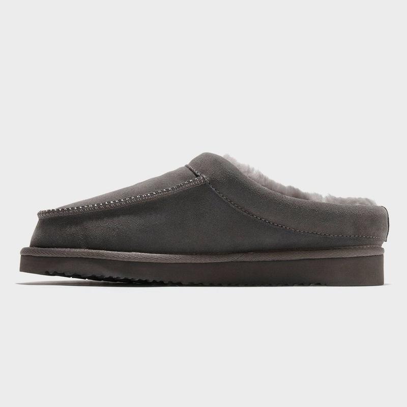 Dluxe Dearfoams Men's Suede Shearling Slip On Slippers Moccasin Indoor Outdoor