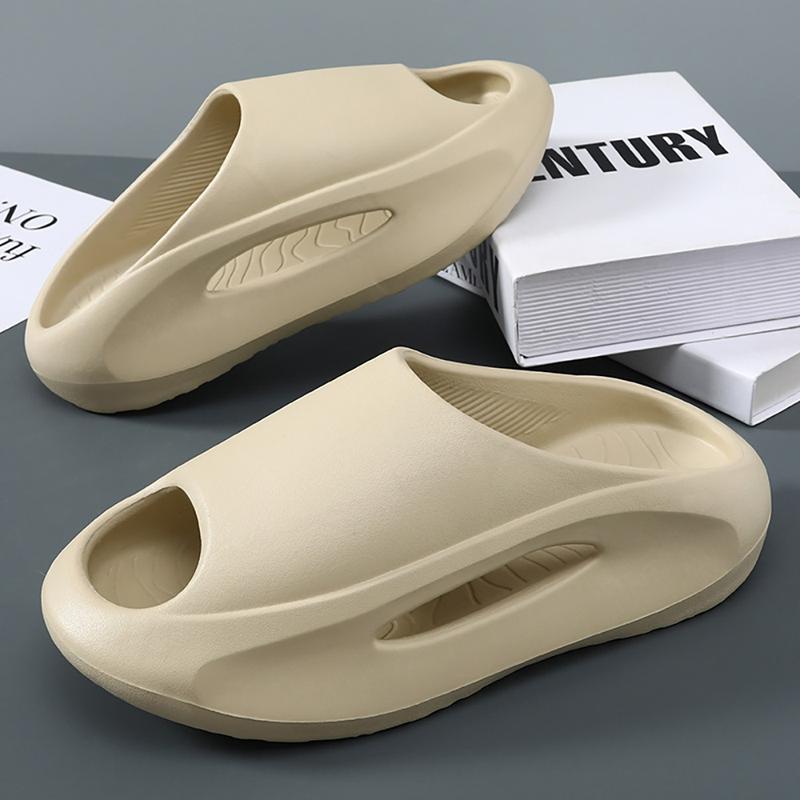 Men's Color Block Slides Casual Lightweight Non Slip Slippers Open Toe Shoes For Indoor Outdoor Beach Shower Spring And Summer