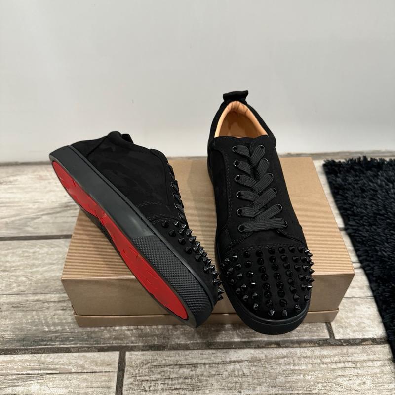 Men's Black Spike Suede Casual Shoes 2024 stylish