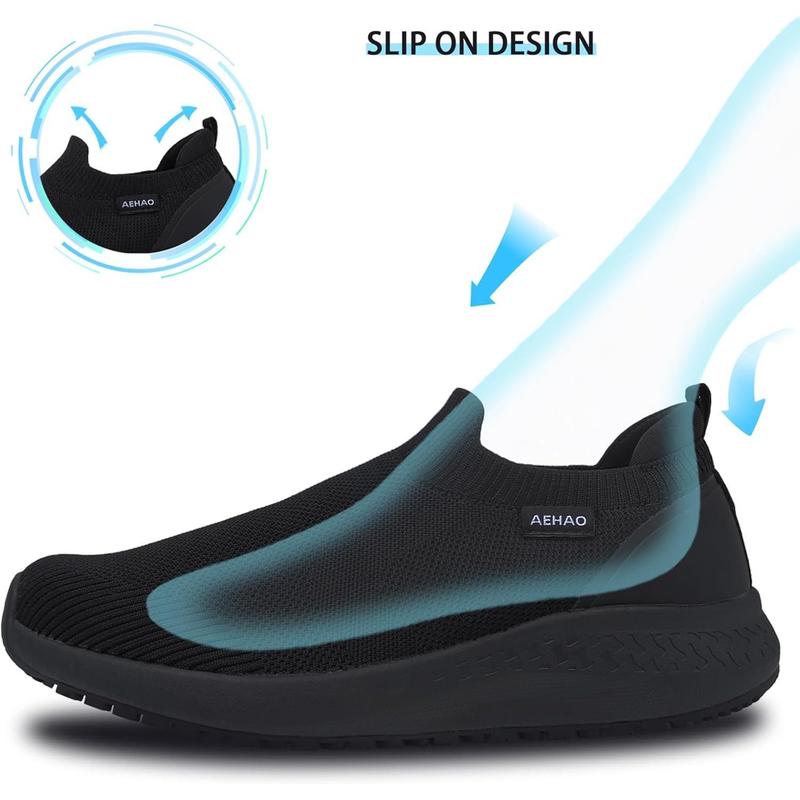 Non Slip Shoes for Women Food Service Slip On Waterproof Work Shoes for Kitchen Chef Restaurant Breathable Lightweight Walking Sneakers Nurse Hospital