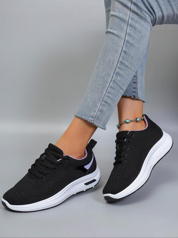 Women's Fashionable Lace Up Low Top Sneakers, Casual Comfortable Breathable Lightweight Sports Running Shoes, All-match Basic Shoes for Daily Wear