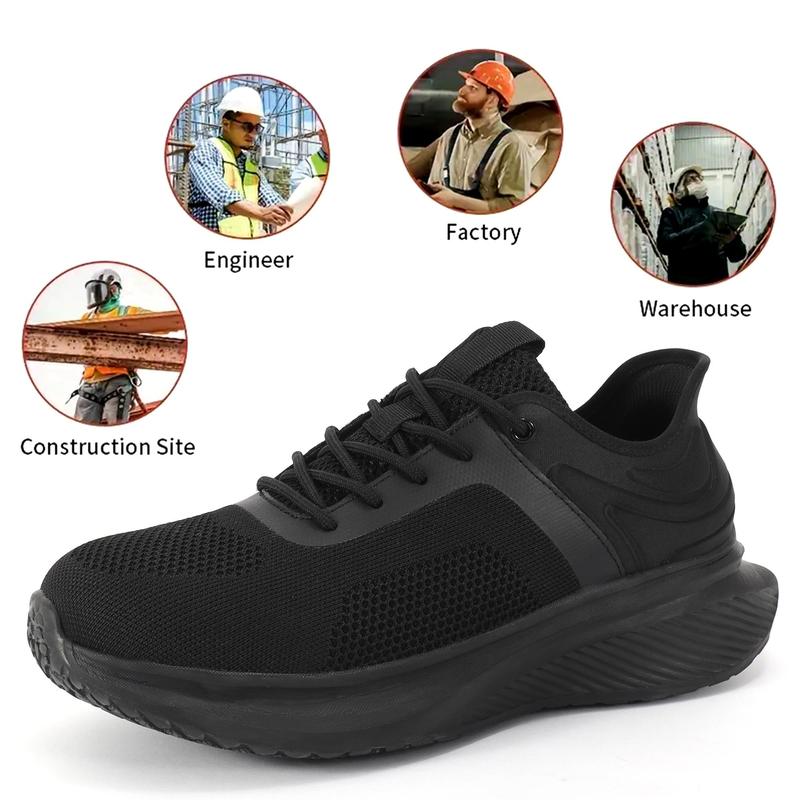 2024 Men's Puncture-Proof Safety Shoes – Custom Lightweight Steel Toe Shoes with Anti-Slip Design Boy Footwear Closed Walking Shoes