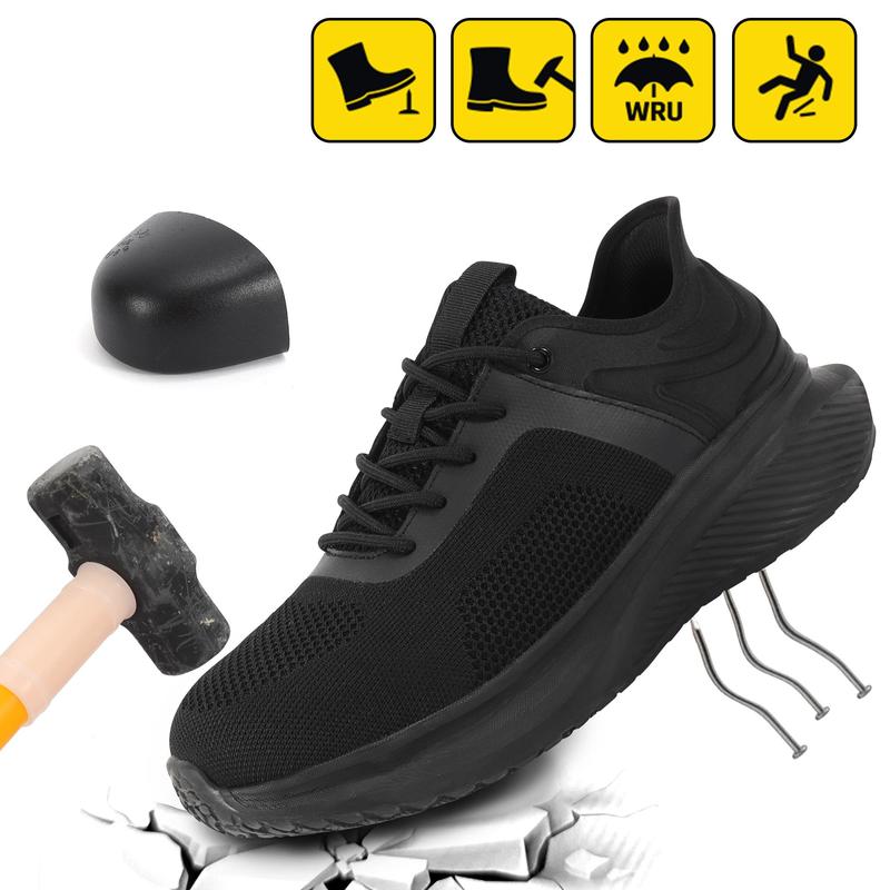 2024 Men's Puncture-Proof Safety Shoes – Custom Lightweight Steel Toe Shoes with Anti-Slip Design Boy Footwear Closed Walking Shoes