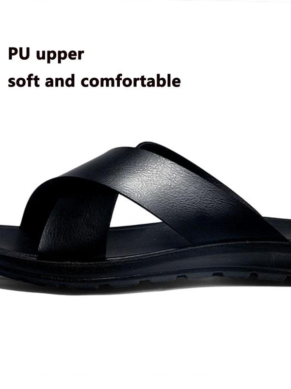 Men's Simple Plain Fashion Slippers, Summer Casual Slippers, Sandals for Men, Barefoot Shoes for Men, Lightweight Breathable Non-slip Slippers for Indoor and Outdoor, Soft Comfort Footwear for Boy