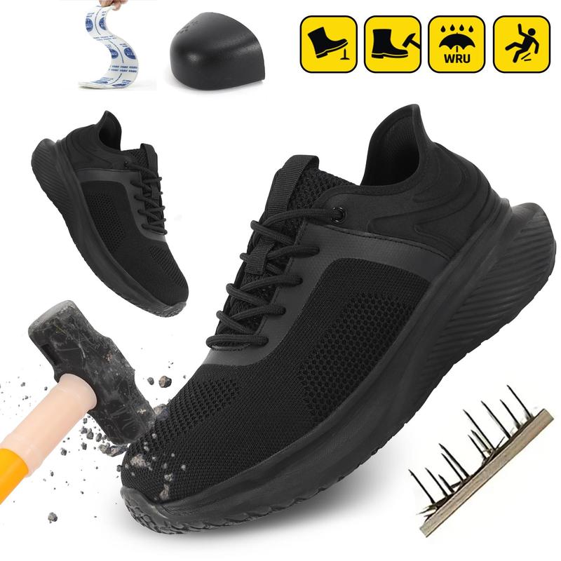 2024 Men's Puncture-Proof Safety Shoes – Custom Lightweight Steel Toe Shoes with Anti-Slip Design Boy Footwear Closed Walking Shoes