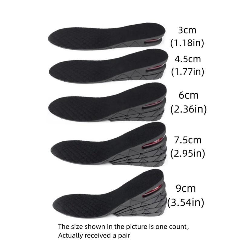 Double Layer Detachable Heightening Insoles, Breathable Comfortable Shoe Insoles, Shock Absorption Insoles for Men & Women