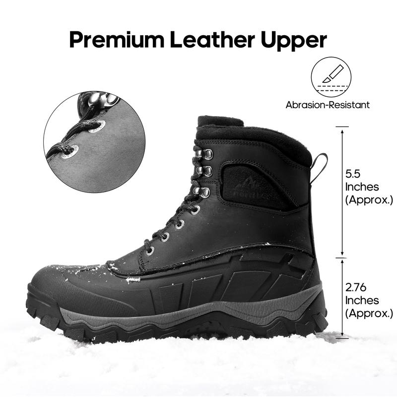 Men's Insulated Water-Resistant Snow  Boots