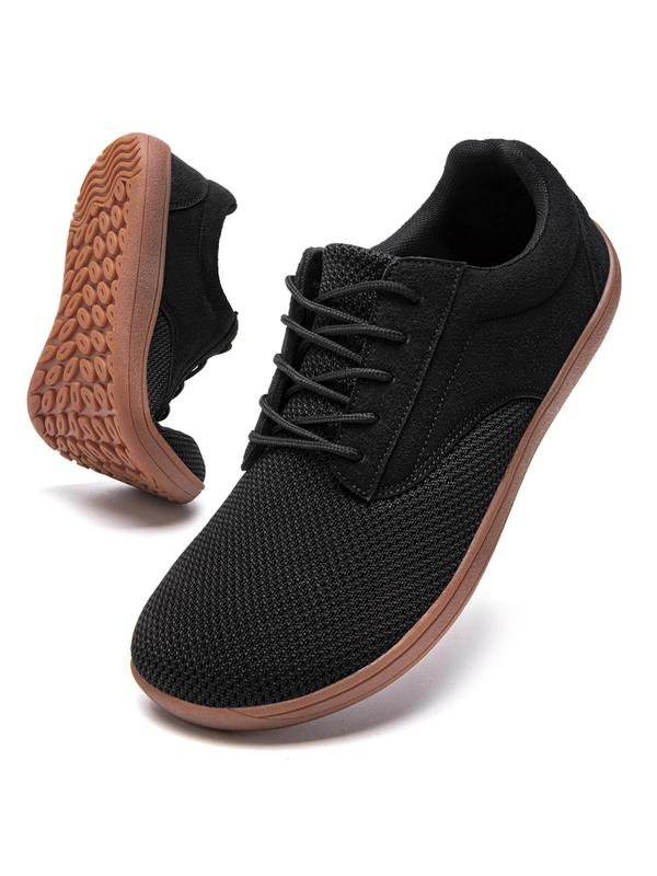 Men's Minimalist Casual Plain Mesh Breathable Lightweight Sneakers, Casual Comfortable Sports Running Shoes, All-match Round Toe Shoes for Daily Wear