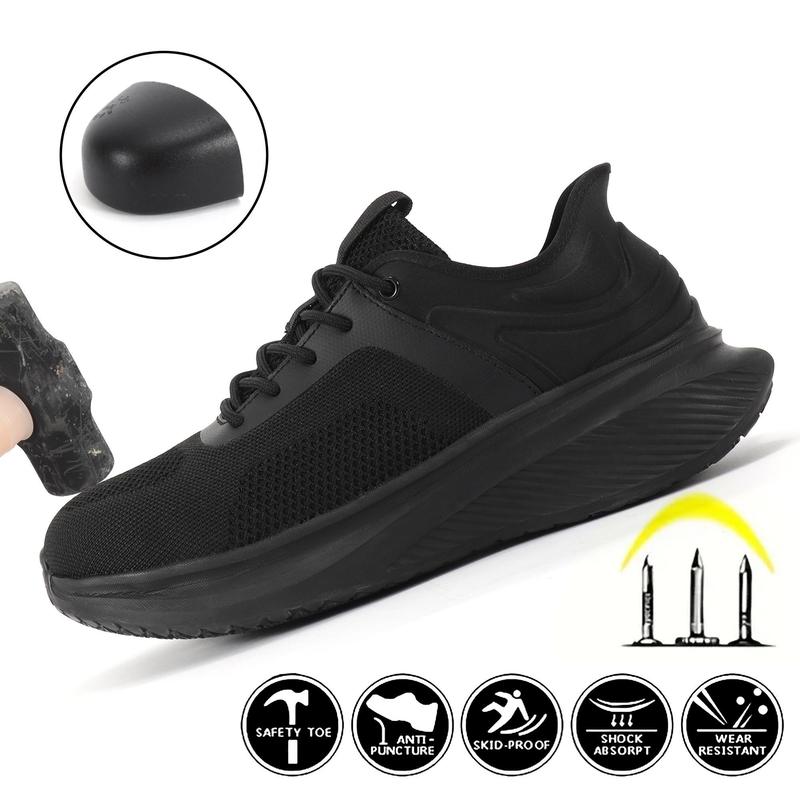 2024 Men's Puncture-Proof Safety Shoes – Custom Lightweight Steel Toe Shoes with Anti-Slip Design Boy Footwear Closed Walking Shoes