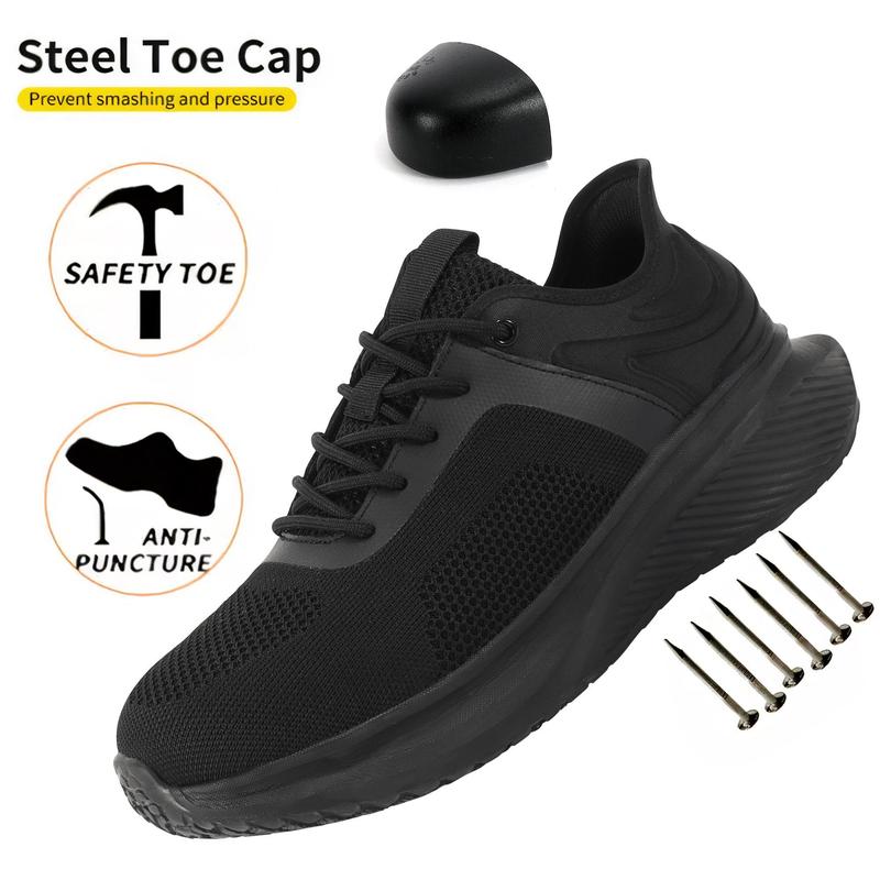 2024 Men's Puncture-Proof Safety Shoes – Custom Lightweight Steel Toe Shoes with Anti-Slip Design Boy Footwear Closed Walking Shoes