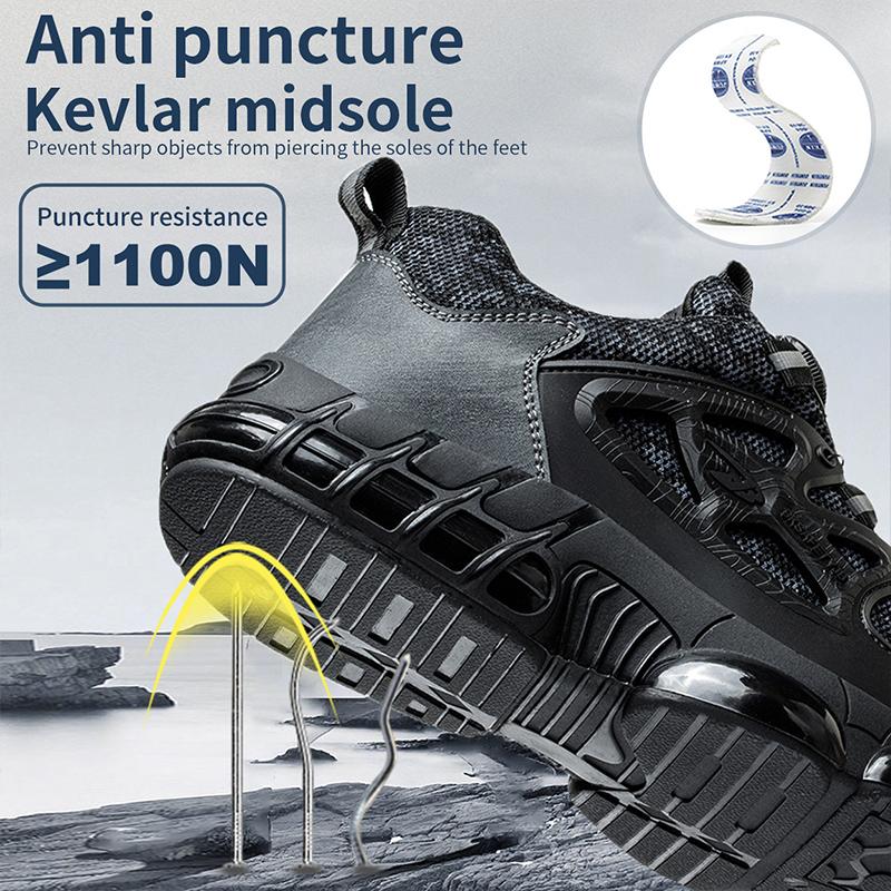 Anti-smash, anti-puncture, breathable and comfortable work safety shoes Men's Anti-Smashing