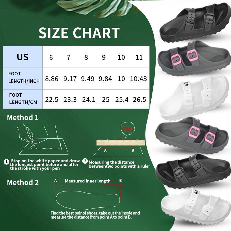 Trendy Summer EVA Women's Slippers Non-Slip Cloud Slippers Home Bedroom Shower Sandals Indoor Outdoor Women's Buckle Opening Comfortable Flip Flops Flats Walking Shoes Footwear