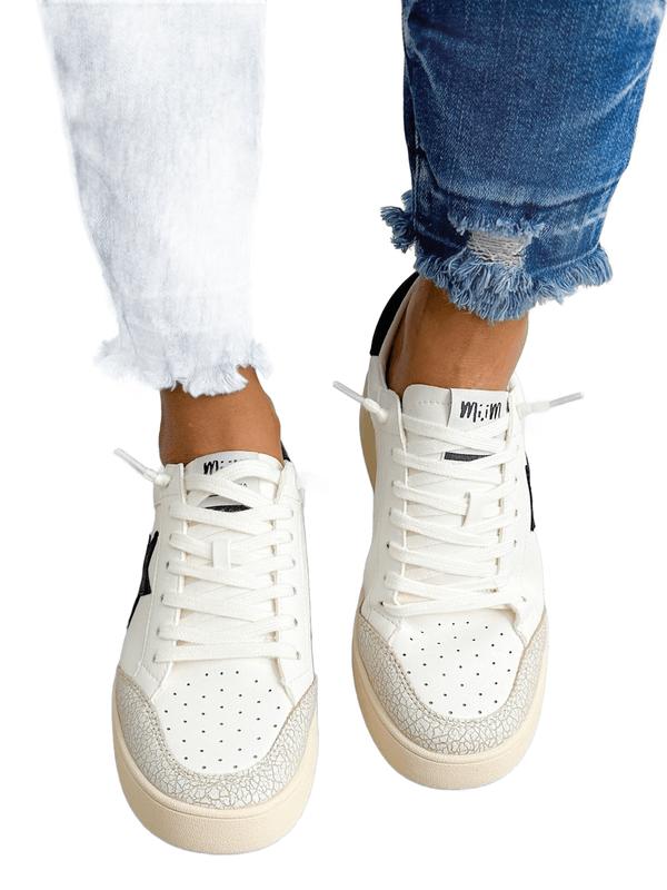 Distressed Star Detail Sneakers