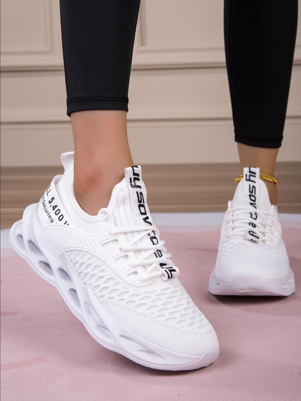 Women's Fashionable Lace Up Low Top Sneakers, Casual Comfortable Breathable Blade Soles Sports Running Shoes for Women, All-match Basic Shoes for Daily Footwear, Fall Shoes 2024 Mesh Shoes