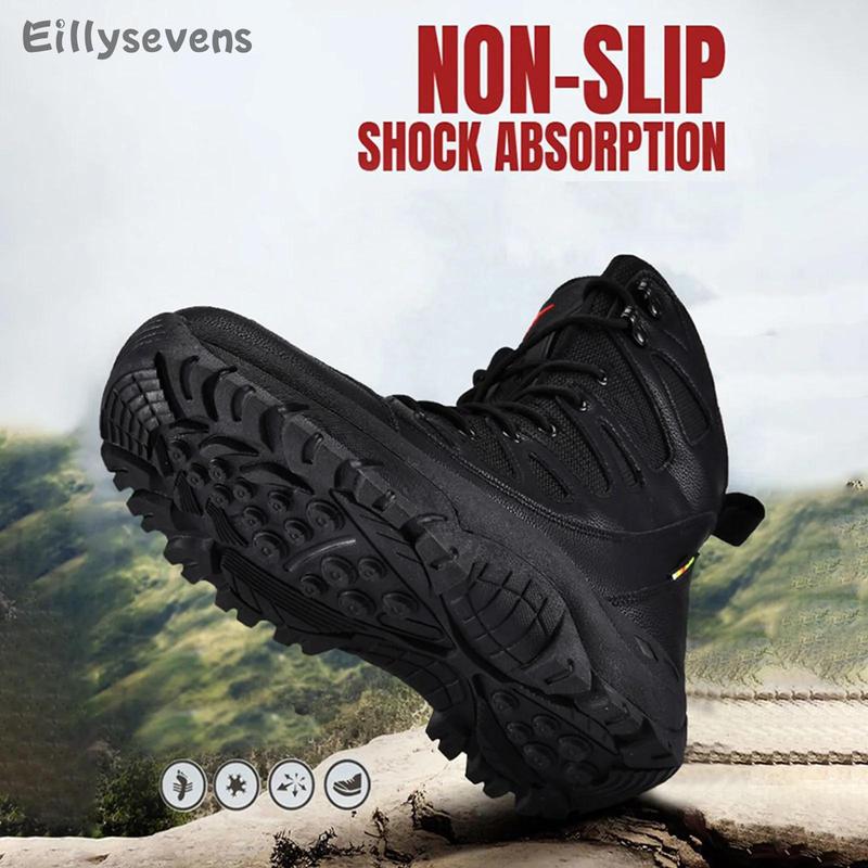 Winter Men's Outdoor Sports High Top Snow Boots Thickened Warm Non-Slip Cotton Shoes With Plush And Waterproof Platform Shoes