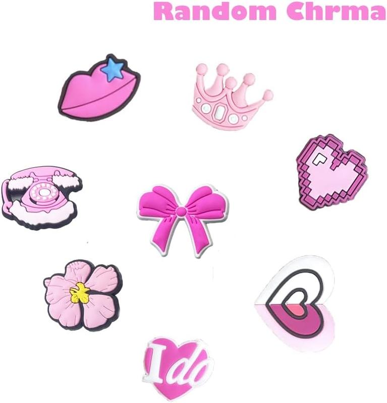 35,50,100Pcs Random Shoe Charms for Girls Cartoon Cute PVC Shoes Accessories Charms,Lovely Charms Pack for Kids,Kawaii Pink Charms Shoe Decorations & Bracelet Wristband Party Gifts