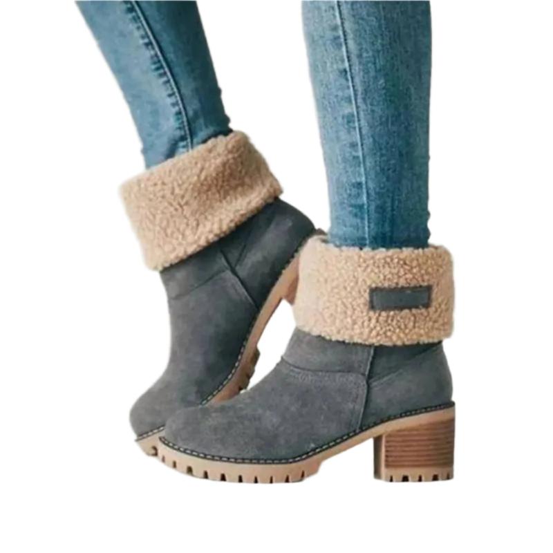 Women's Winter Fur Ankle Boots - Keep Your Feet Warm Comfort Women's Chunky Women's Fuzzy