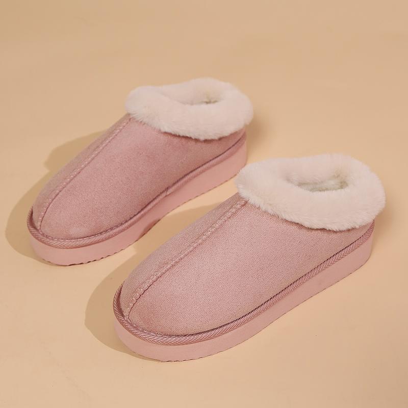 Women's Bootie Slippers Warm Cozy Slipper Boots with Fuzzy Plush Lining and Collar, Winter Non Slip House Shoes for Indoor Outdoor Girl Walking Shoes christmas 2024 ornament