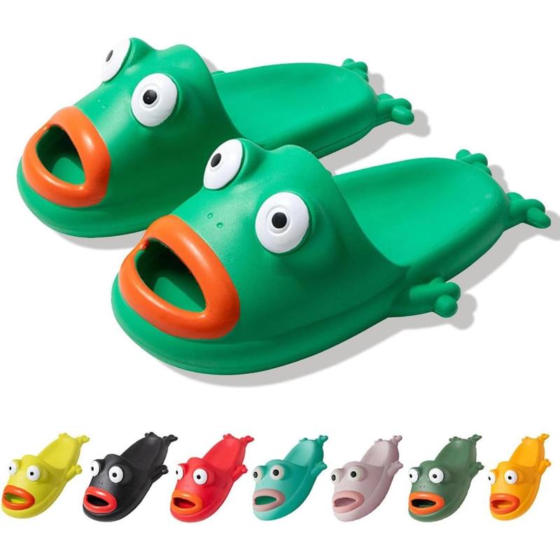 Slippers Frog Flip Flops, Thickness Bath Slipper, Funny Couple Frog Slides, Bass Sandals, Beach & Shower Shoes