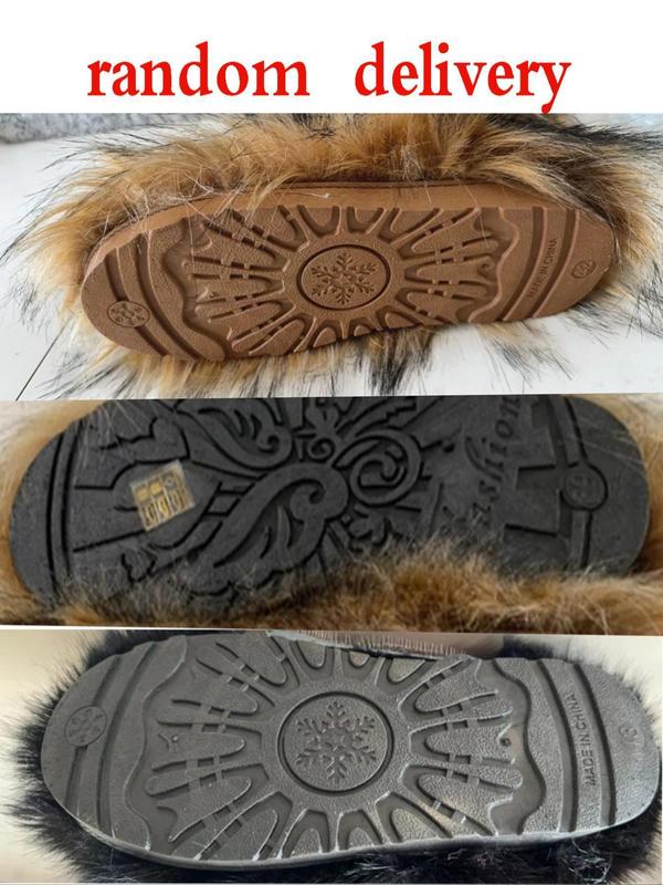 Fashionable Tie Dye Print Faux Fur Boots for Women, Fluffy Warm Snow Boots, Winter Shoes, Perfect for Women & Girls for Outdoor & Indoor Wear, Comfort Walking Shoes, Footwear