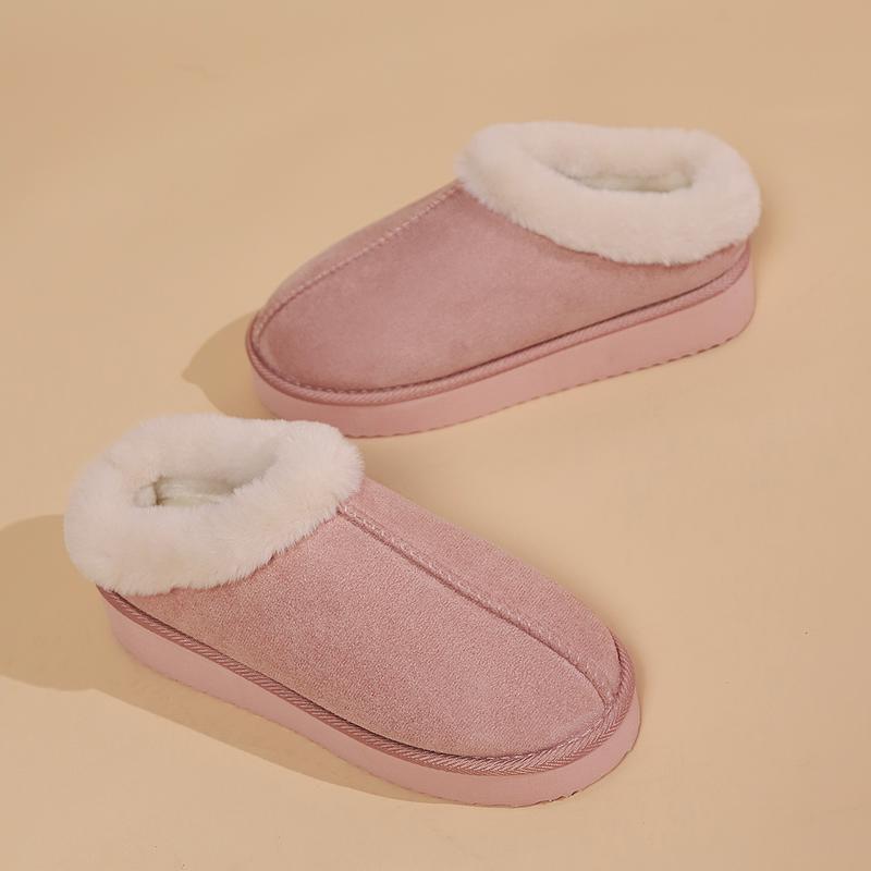 Women's Bootie Slippers Warm Cozy Slipper Boots with Fuzzy Plush Lining and Collar, Winter Non Slip House Shoes for Indoor Outdoor Girl Walking Shoes christmas 2024 ornament