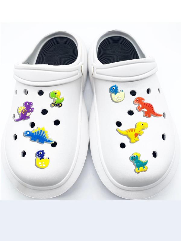 Cartoon Dinosaurs DIY Shoes Charms, 18pcs Luminous Dinosaurs Shoes Decoration, Shoes Decorations for Kids & Adults