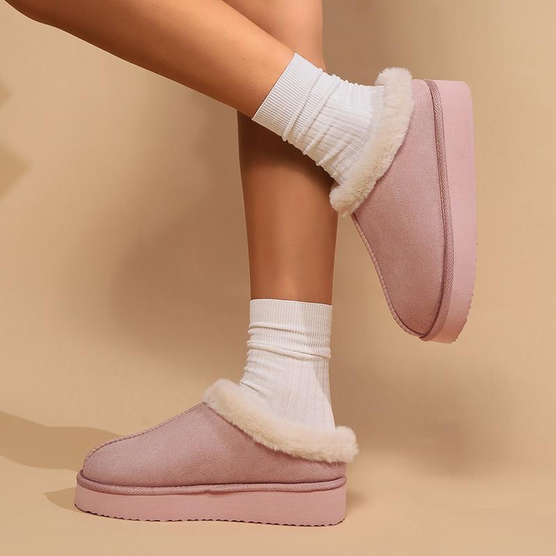 Women's Bootie Slippers Warm Cozy Slipper Boots with Fuzzy Plush Lining and Collar, Winter Non Slip House Shoes for Indoor Outdoor Girl Walking Shoes christmas 2024 ornament