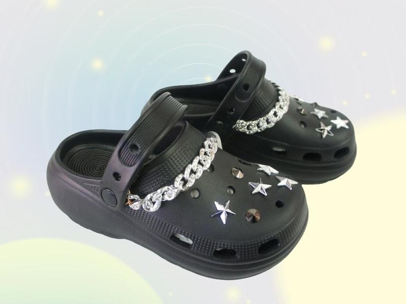 Star Embellished Clogs Mules Summer beach slide and Garden Sandals  Footwear Walking Shoes  Platform Comfort Women