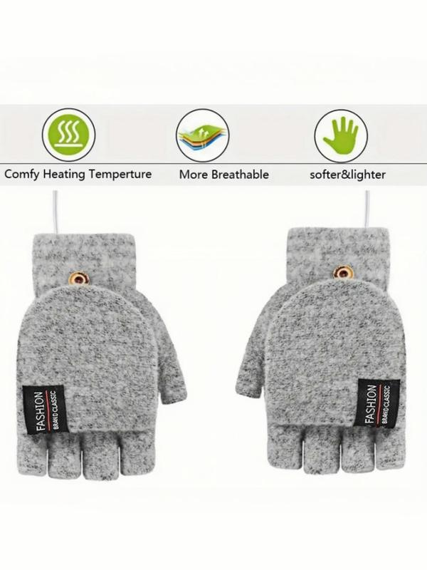 USB Rechargeable Heated Gloves & Heated Shoe Insoles, Casual Soft Comfortable Heated Gloves & Shoe Insoles, Fashion Accessories for Fall & Winter