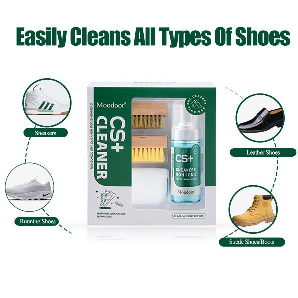 Moodoor Comprehensive Shoe Cleaning Solution - Ideal for Sneakers, Boots, Cleats, and a Variety of Footwear