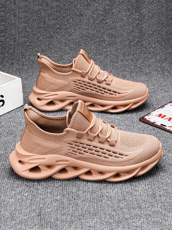 Men's Fashionable Lace Up Low Top Sneakers, Casual Comfortable Breathable Sports Running Shoes, Male All-match Round Toe Athletic Walking Shoes for Daily Wear, Fall Outfits, Fall Freshness Designer Shoes