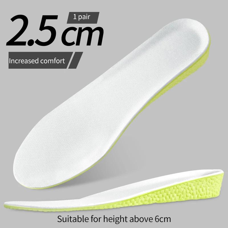 Internal height increasing insole made of EVA material with three heights suitable for both men and women