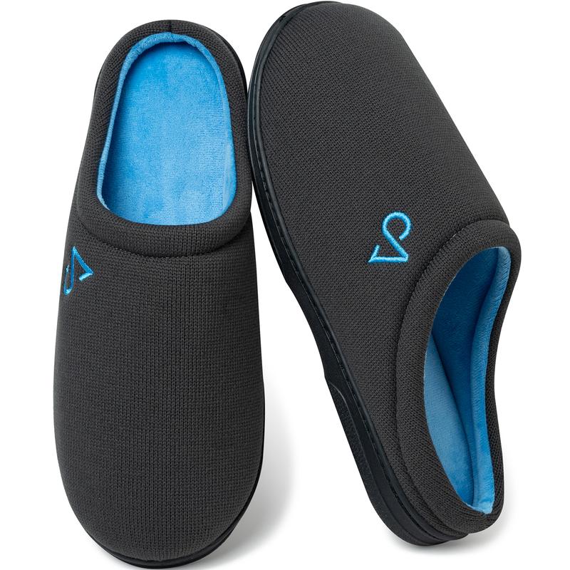 Men's Cozy House Slippers Indoor Shoes Memory Foam Insoles & Rubber Soles